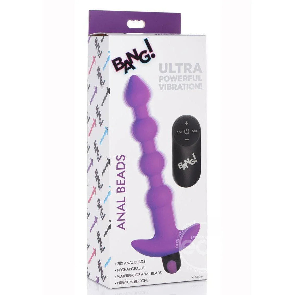 Bang! Vibrating Silicone Rechargeable Anal Beads With Remote Control - Romantic Blessings