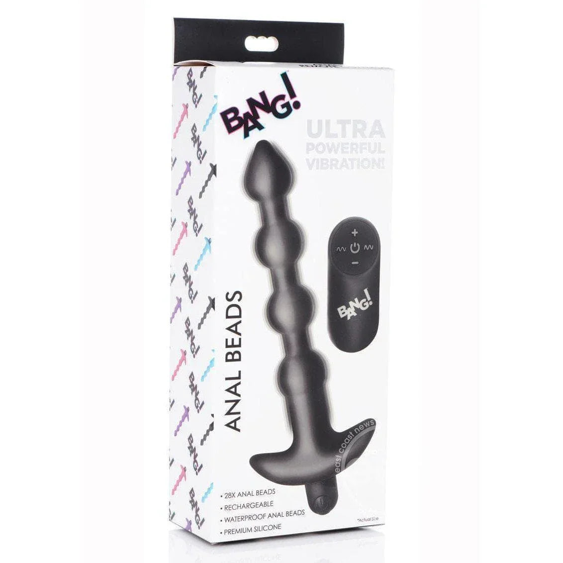Bang! Vibrating Silicone Rechargeable Anal Beads With Remote Control - Romantic Blessings