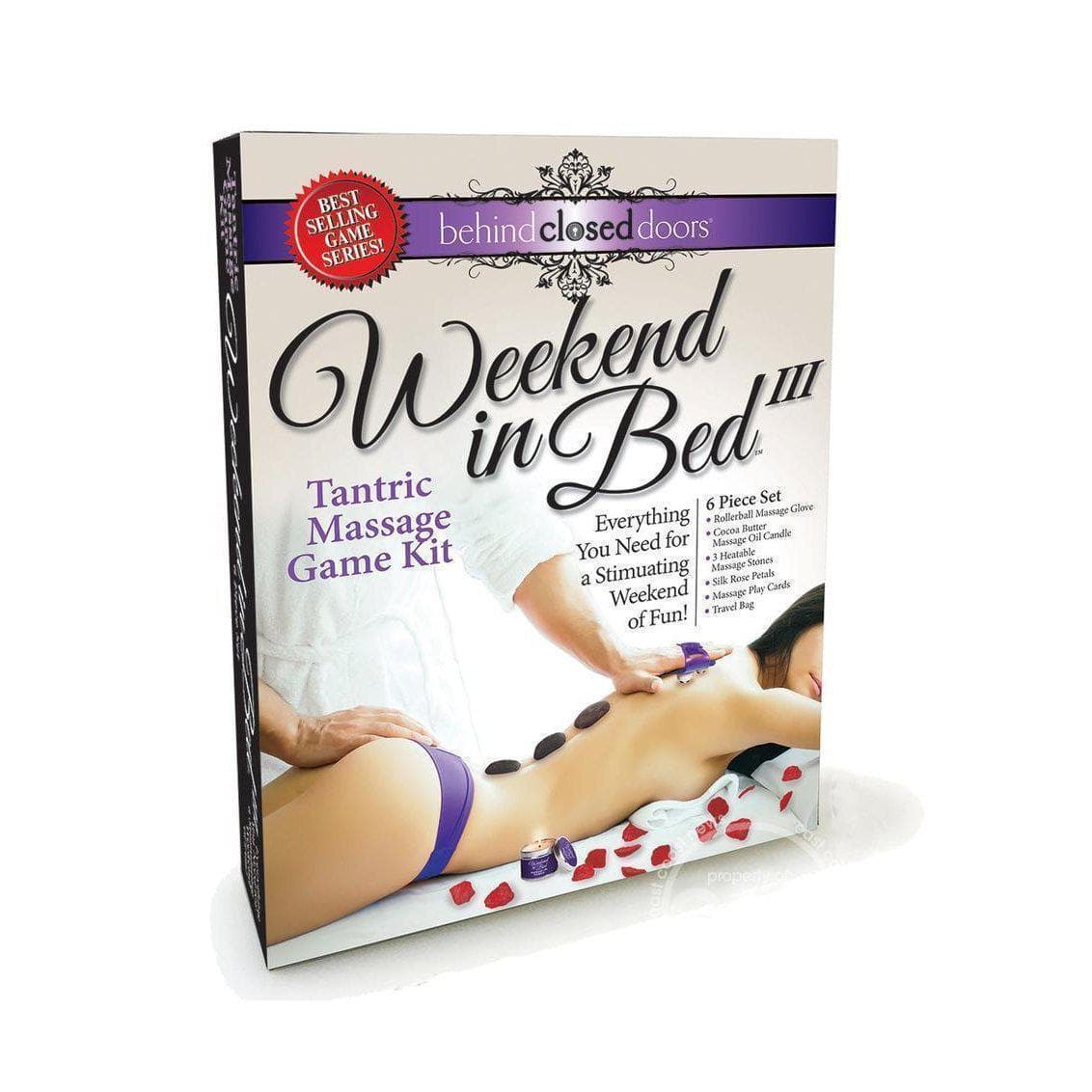 Behind Closed Doors Weekend In Bed III Tantric Massage Game Kit - Romantic Blessings