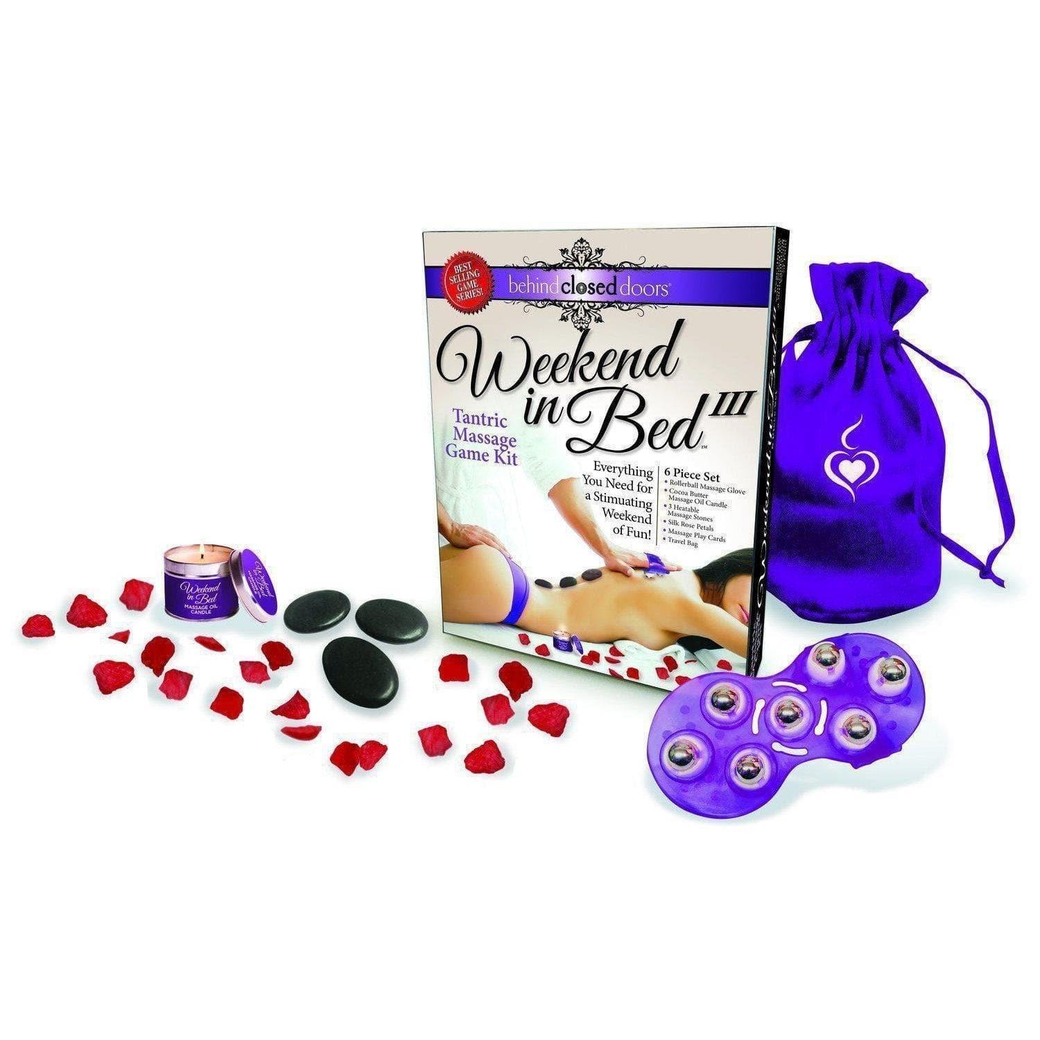 Behind Closed Doors Weekend In Bed III Tantric Massage Game Kit - Romantic Blessings