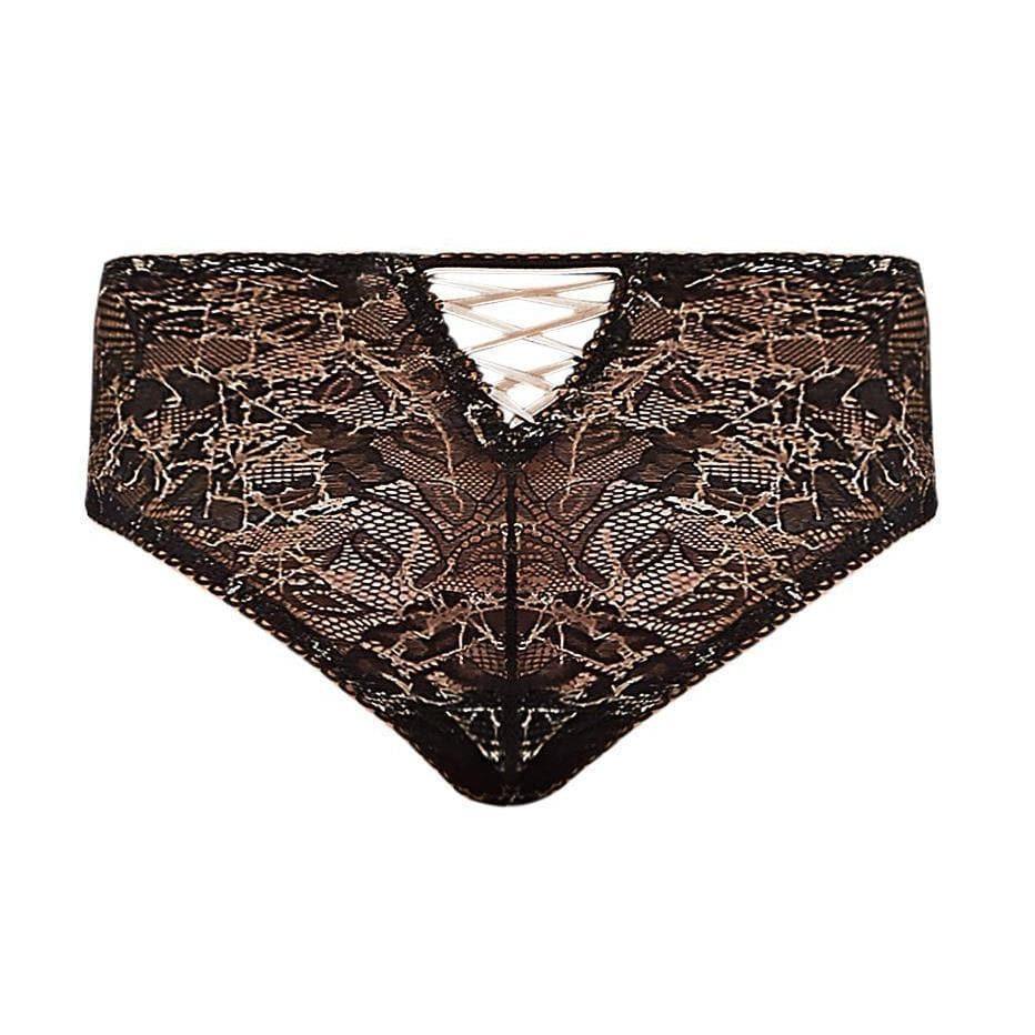 Magic Silk Bewitching Crotchless Panty Black - Romantic Blessings