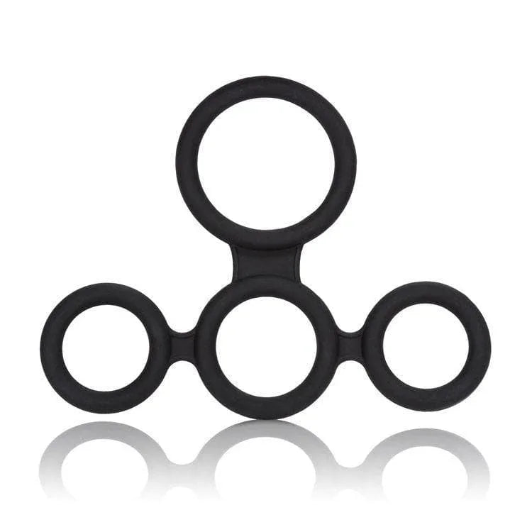 Big Man's Spreader Ring Black 4 Point Penis Ring System - Romantic Blessings