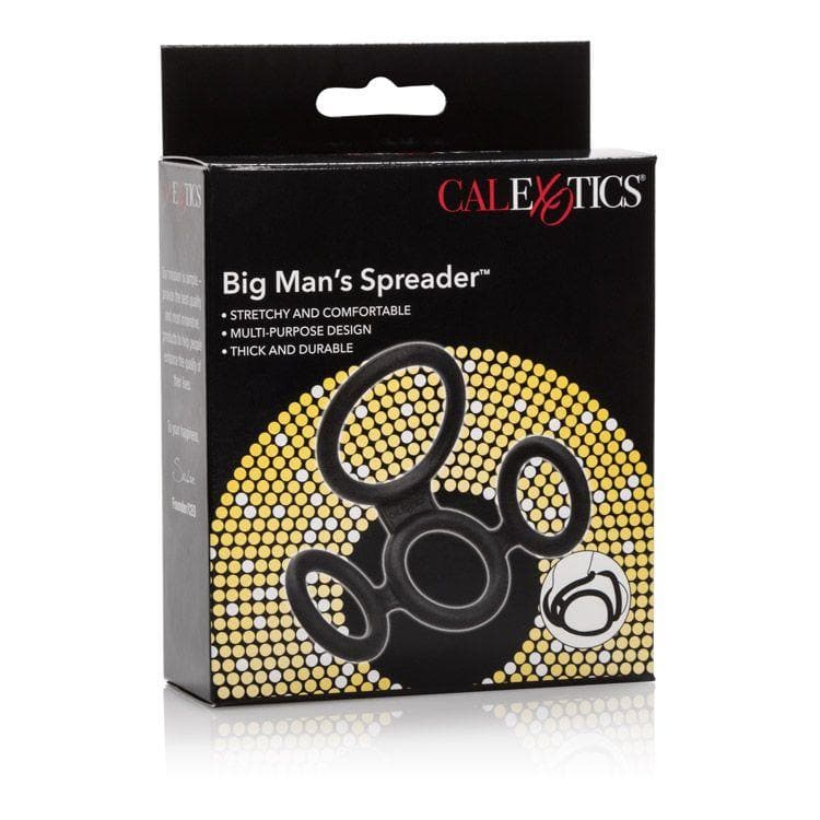 Big Man's Spreader Ring Black 4 Point Penis Ring System - Romantic Blessings