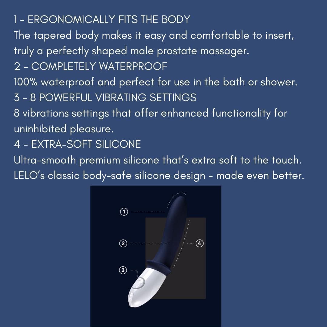 Billy 2 Luxurious Vibrating 8 Function Waterproof Prostate Massager - Romantic Blessings