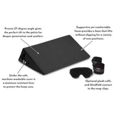 Liberator Black Label Wedge Couples Sex Position Aid with Cuffs & Restraint Attachments - Romantic Blessings