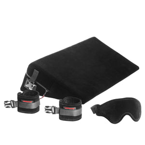 Liberator Black Label Wedge Couples Sex Position Aid with Cuffs & Restraint Attachments - Romantic Blessings