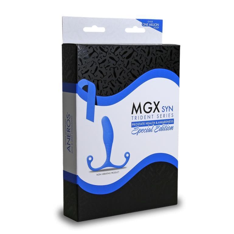 Aneros Trident Series MGX Syn Prostate Stimulator Special Edition Blue - Romantic Blessings