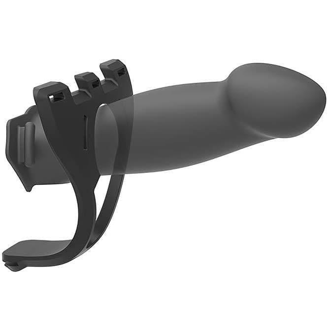 Body Extensions Silicone Strap-On Harness with Hollow Dildo 8 inch (2 Piece Kit) - Romantic Blessings