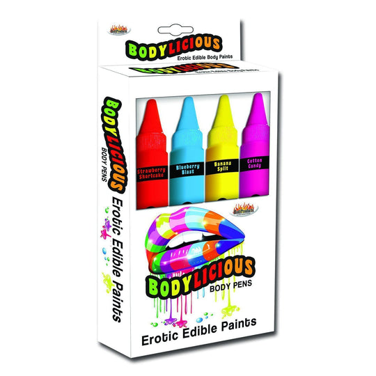 Bodylicious Edible Body Pens 4 Delicious Flavor Non-Staining Pack - Romantic Blessings