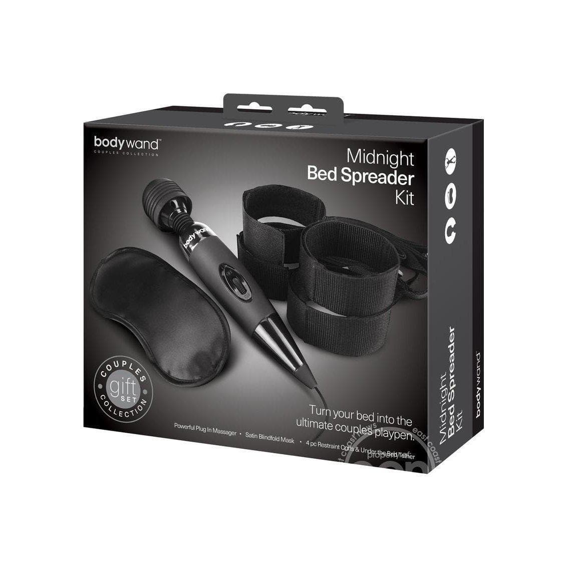 Bodywand Midnight Bed Spreader Kit Couples Collection Gift Set Black - Romantic Blessings