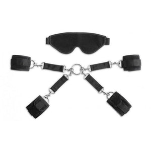 Liberator Bond Deluxe Cuff & Blindfold Kit with 4 Clip Connectors - Romantic Blessings