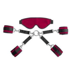 Liberator Bond Deluxe Cuff & Blindfold Kit with 4 Clip Connectors - Romantic Blessings
