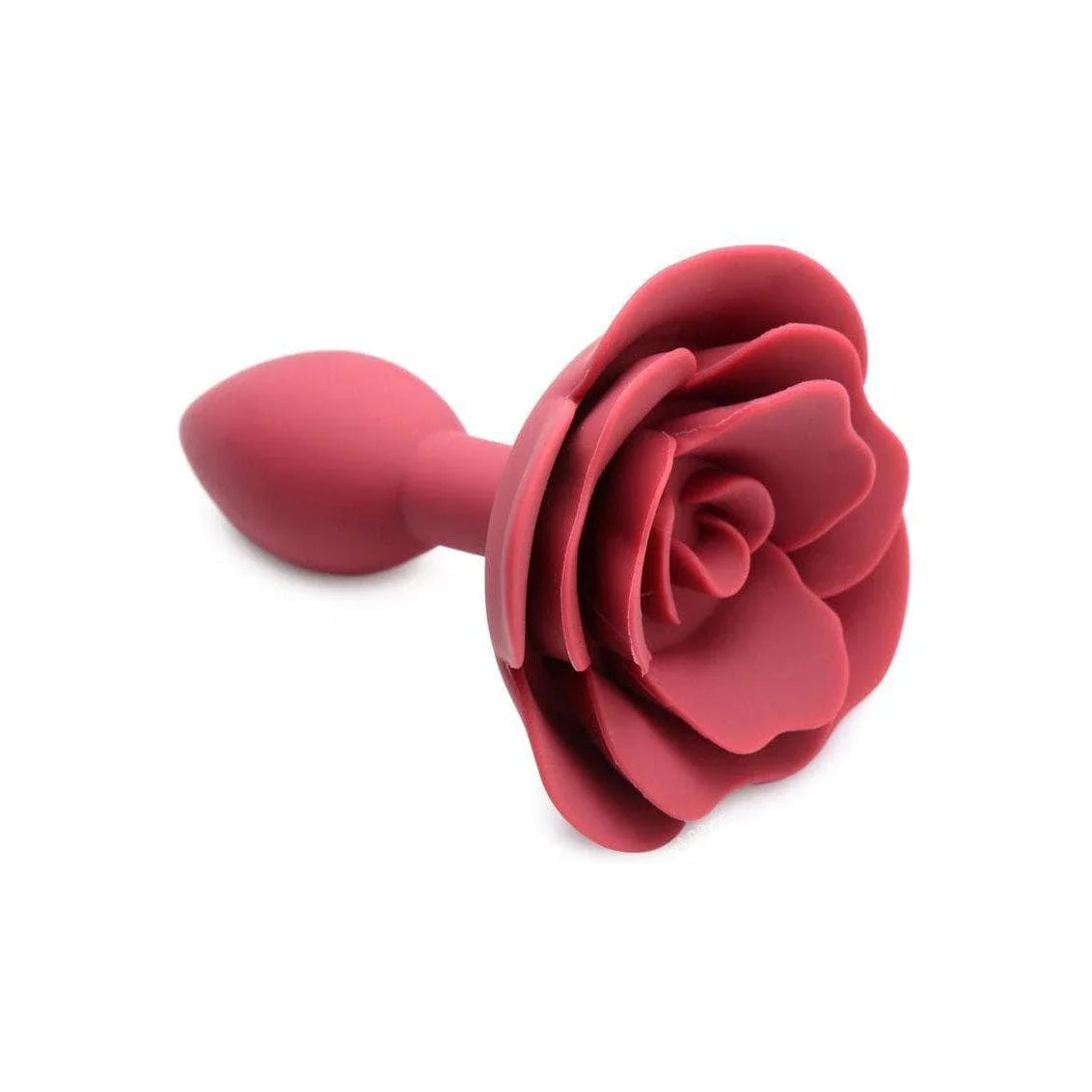 Booty Bloom Silicone Rose Anal Plug - Red - Romantic Blessings