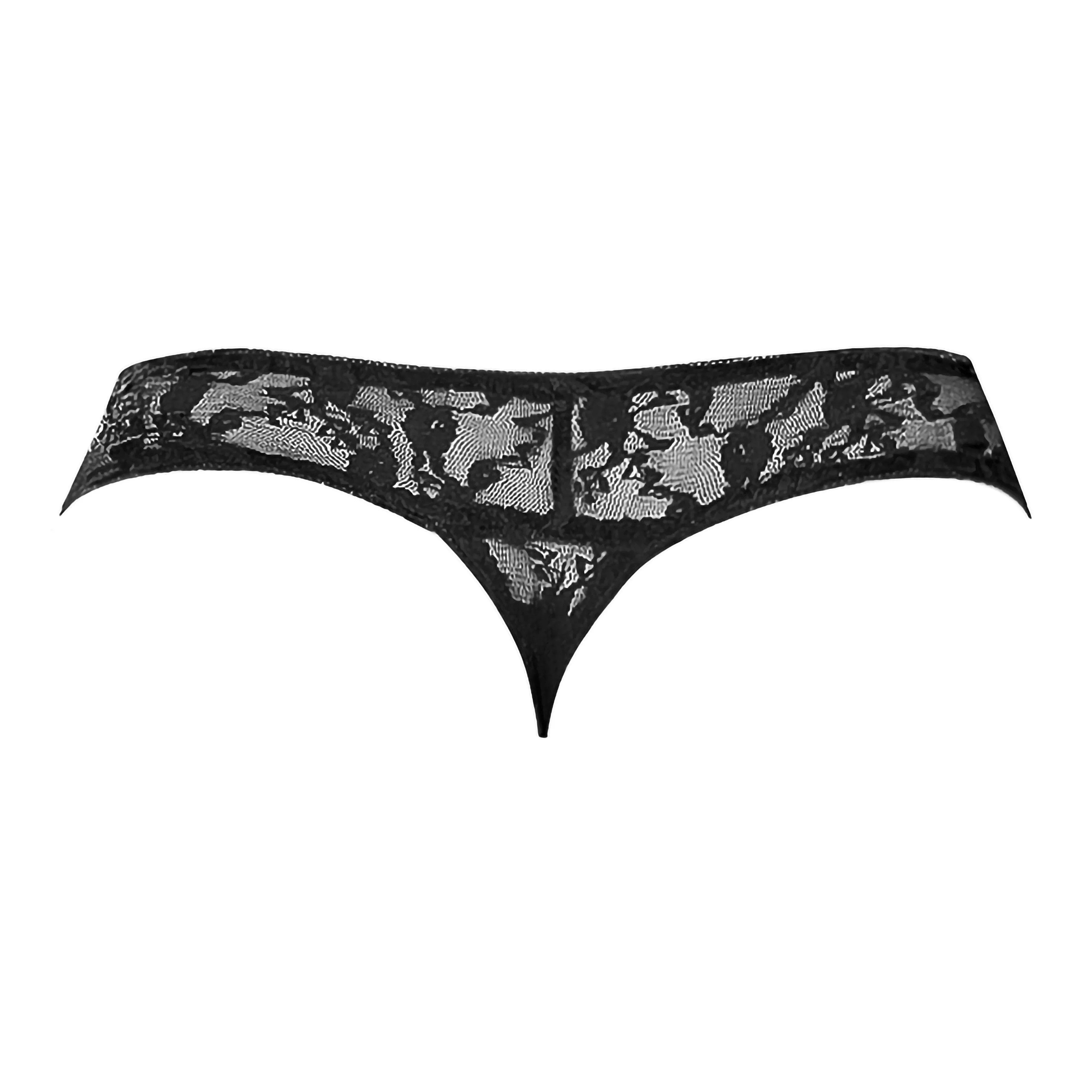 Magic Silk Booty Packs Lace Crotchless 3 Pack Black - Romantic Blessings