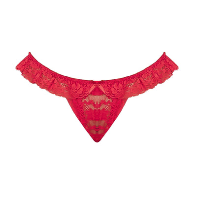 Magic Silk Booty Packs Ruffle Lace Thong 3 Pack Assorted Colors - Romantic Blessings