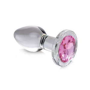 Booty Sparks Pink Gem Glass Anal Plug - Romantic Blessings