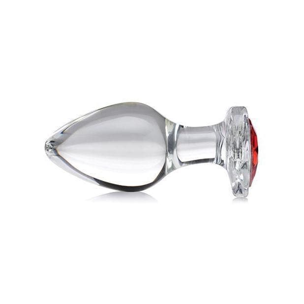 Booty Sparks Red Heart Gem Glass Anal Plug - Romantic Blessings