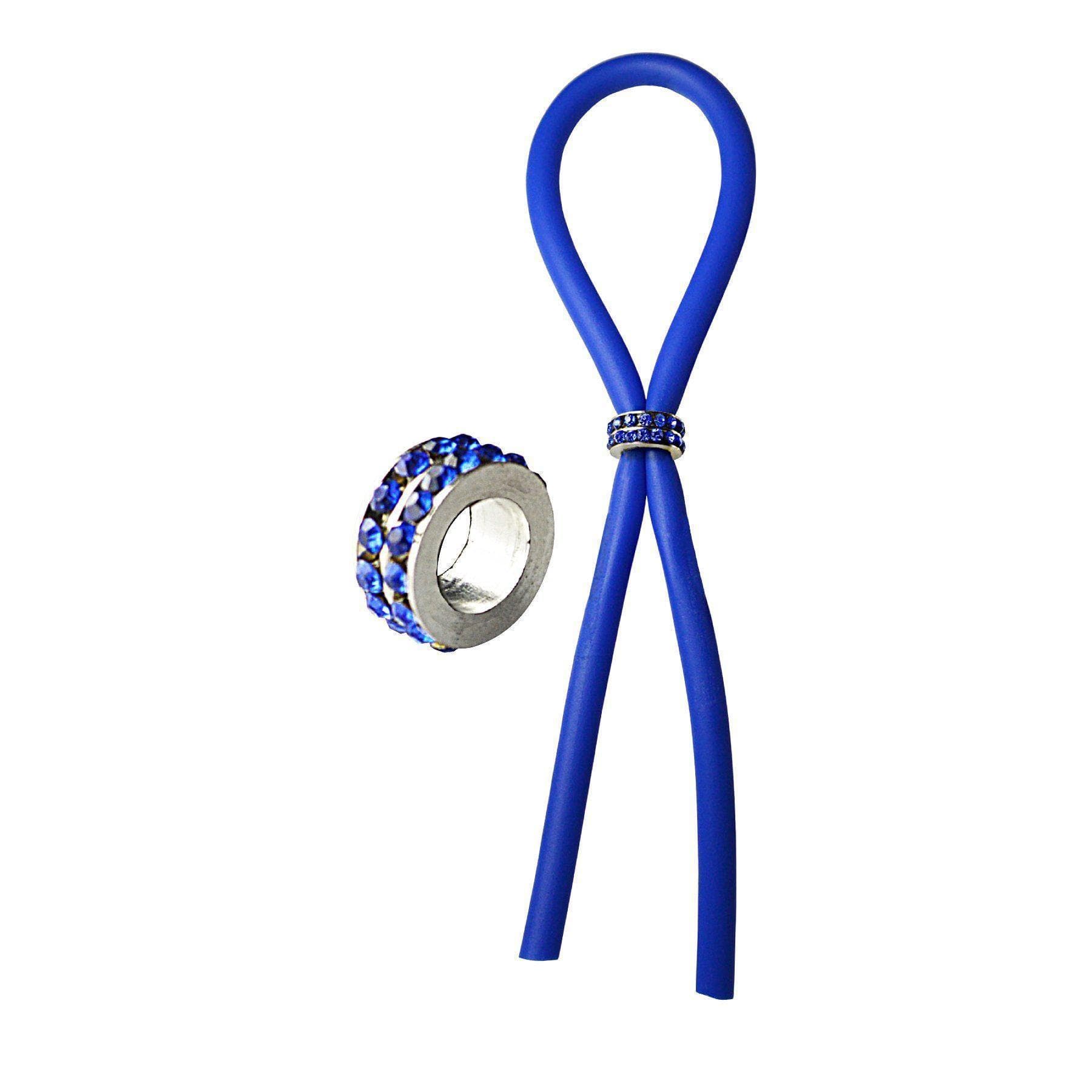 C-ring Lasso Blue Gems Bead Silicone Blue - Romantic Blessings