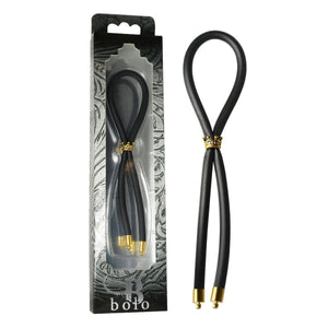 C-ring Lasso Gold Crown Bead Silicone Black - Romantic Blessings