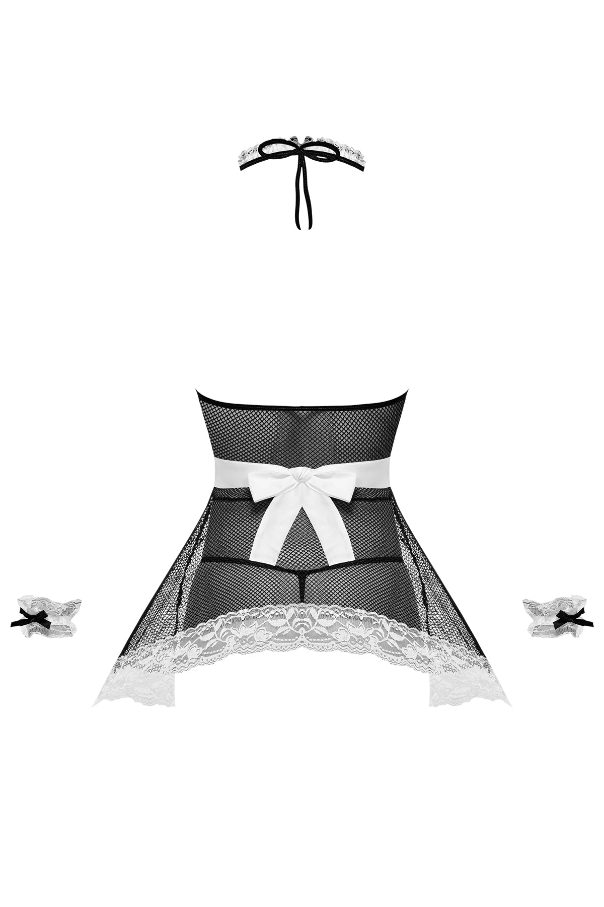 Magic Silk Chamber Maid Bedroom Fantasy Costume Black