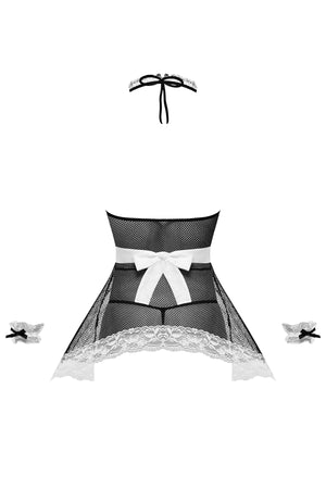 Magic Silk Chamber Maid Bedroom Fantasy Costume Black