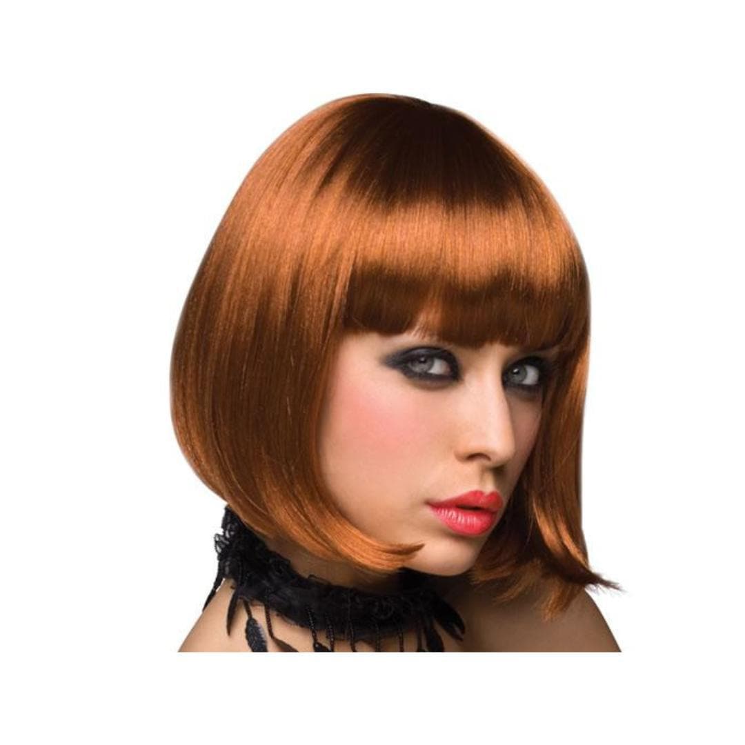 Pleasure Wigs Cici Short Hair Bob Look Banged Wig Red - Romantic Blessings
