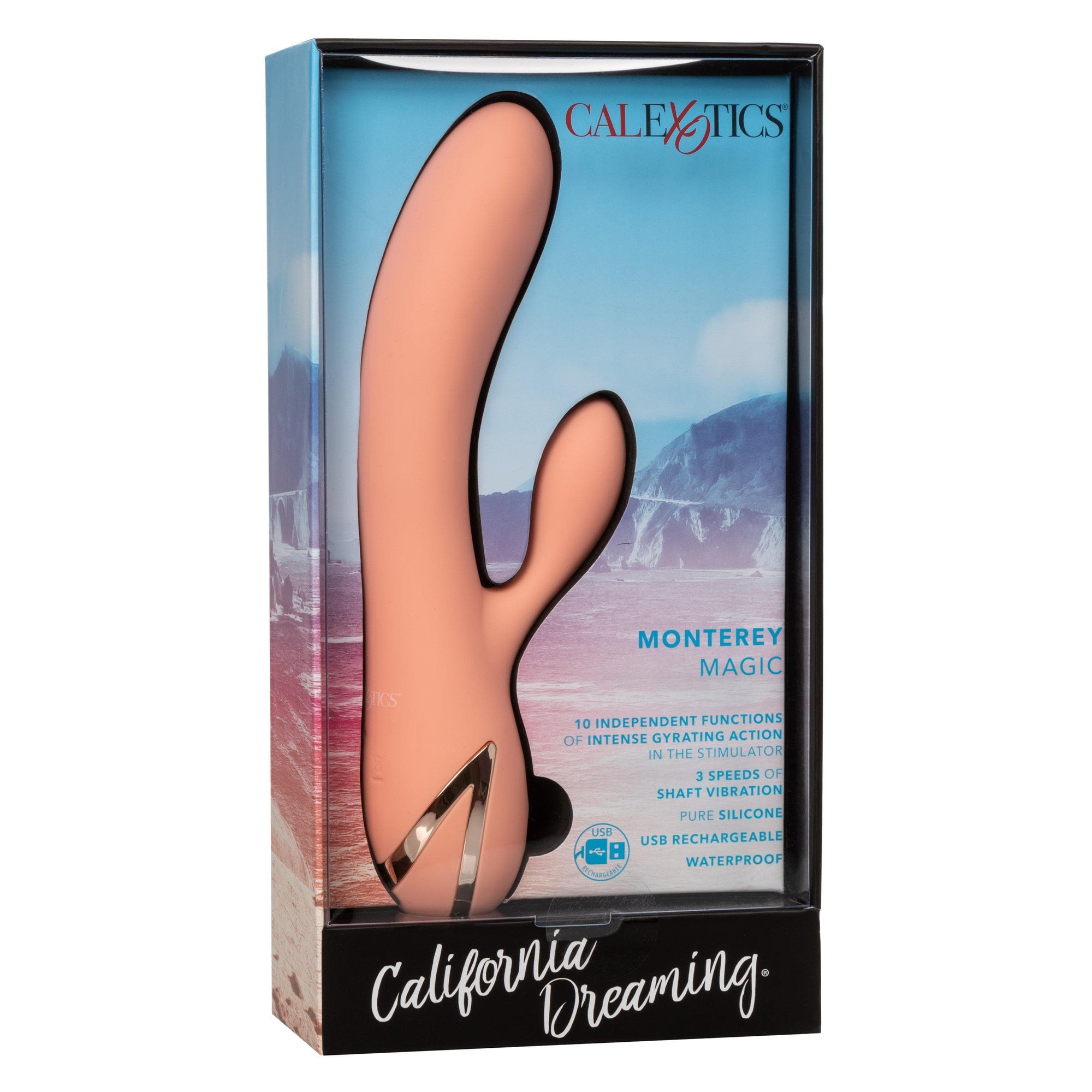 California Dreaming Monterey Magic Silicone Rechargeable Rabbit Vibrator - Romantic Blessings