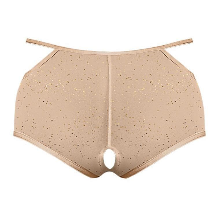 Magic Silk Champagne & Caviar Crotchless Panty Neutral - Romantic Blessings