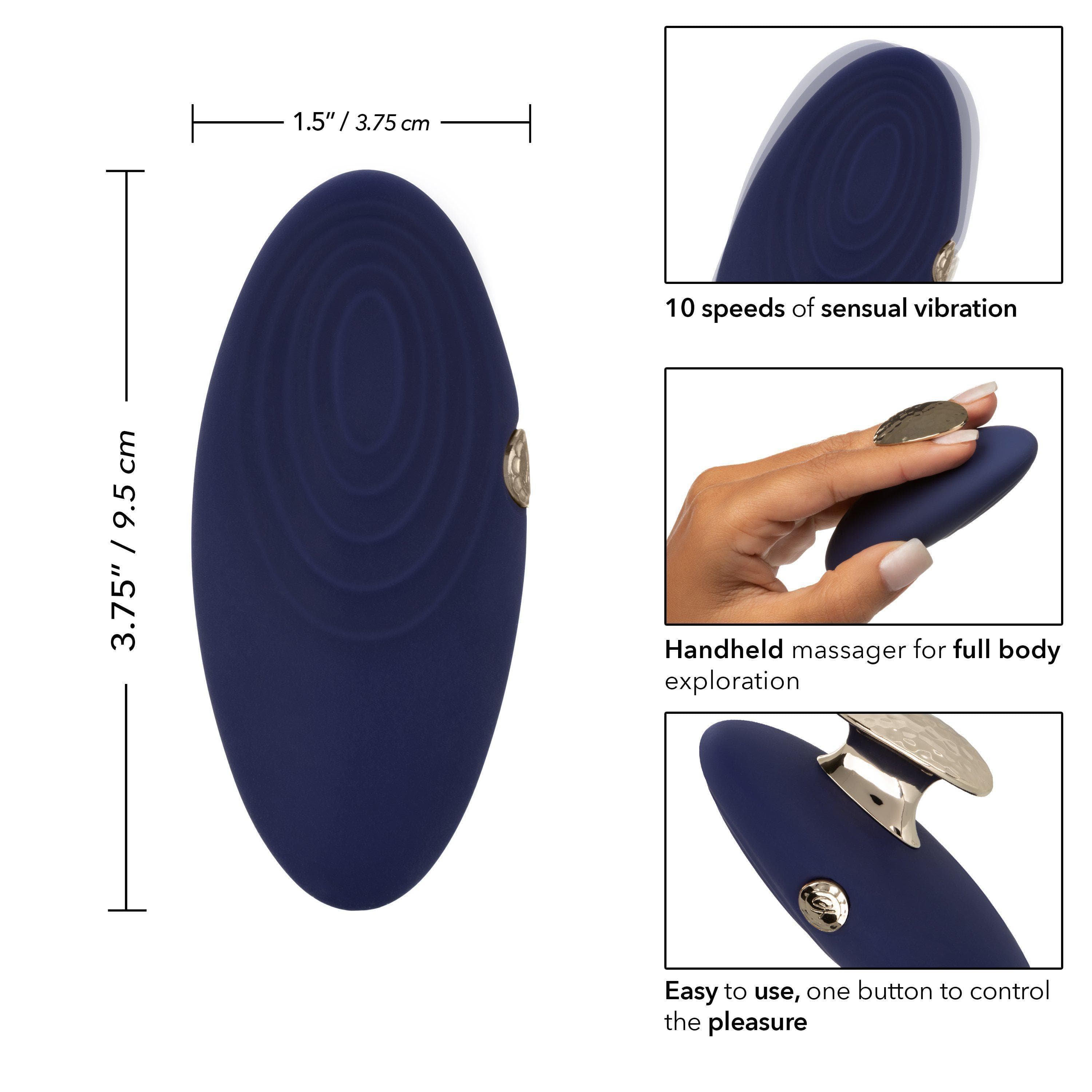 Chic Violet Silicone Rechargeable Hand Held Palm Massager - Romantic Blessings