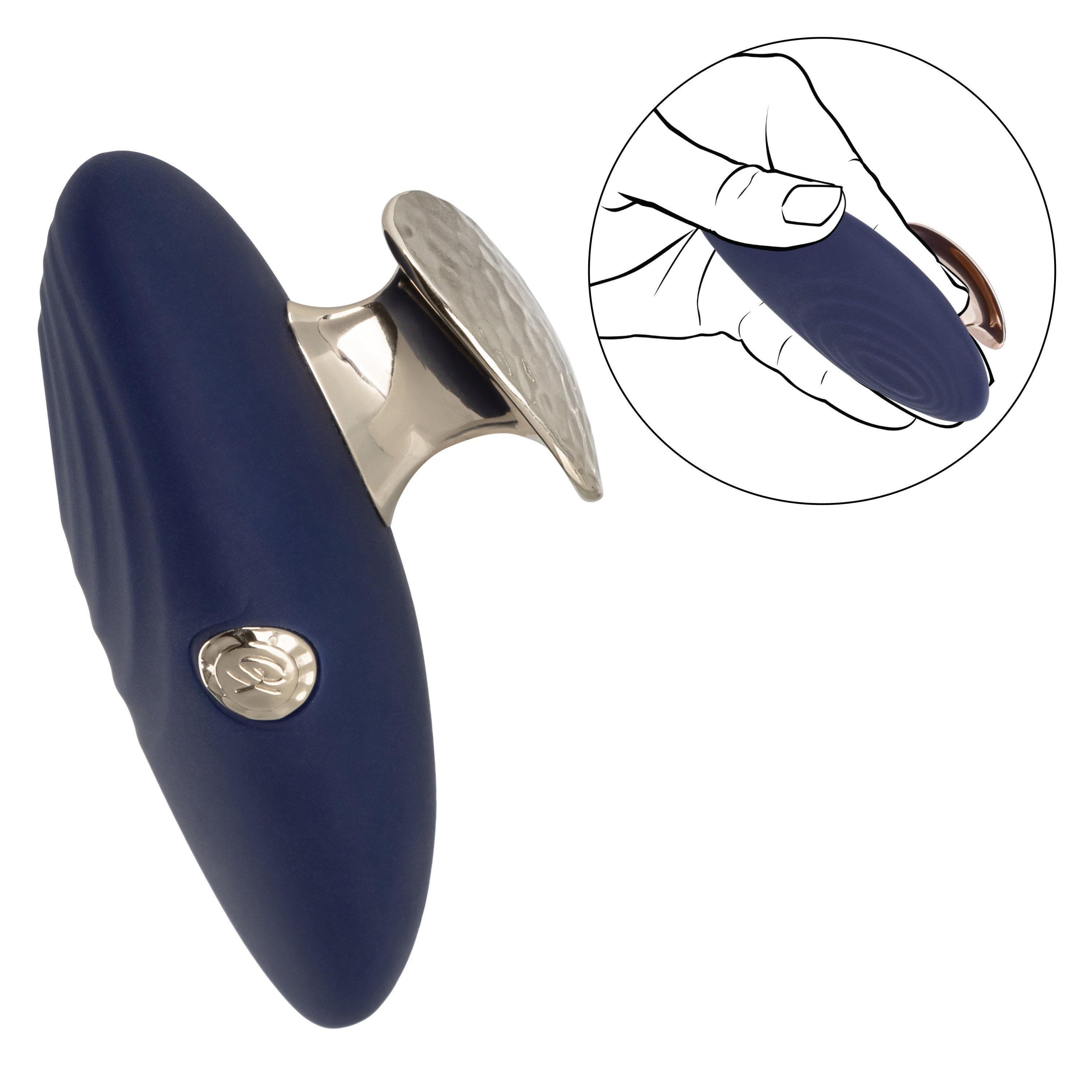 Chic Violet Silicone Rechargeable Hand Held Palm Massager - Romantic Blessings