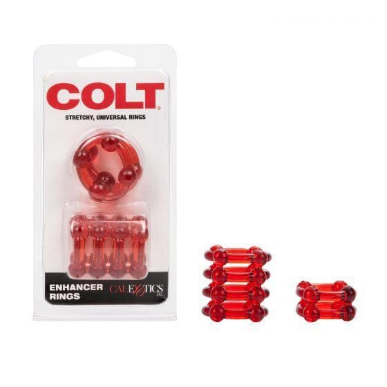 Colt Erection Enhancer Penis Rings 2 Pack 1 Tier and 4 Tier Ring Set - Romantic Blessings