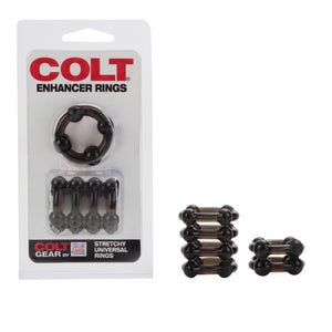 Colt Erection Enhancer Penis Rings 2 Pack 1 Tier and 4 Tier Ring Set - Romantic Blessings
