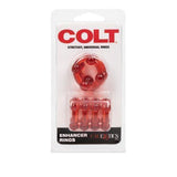 Colt Erection Enhancer Penis Rings 2 Pack 1 Tier and 4 Tier Ring Set - Romantic Blessings