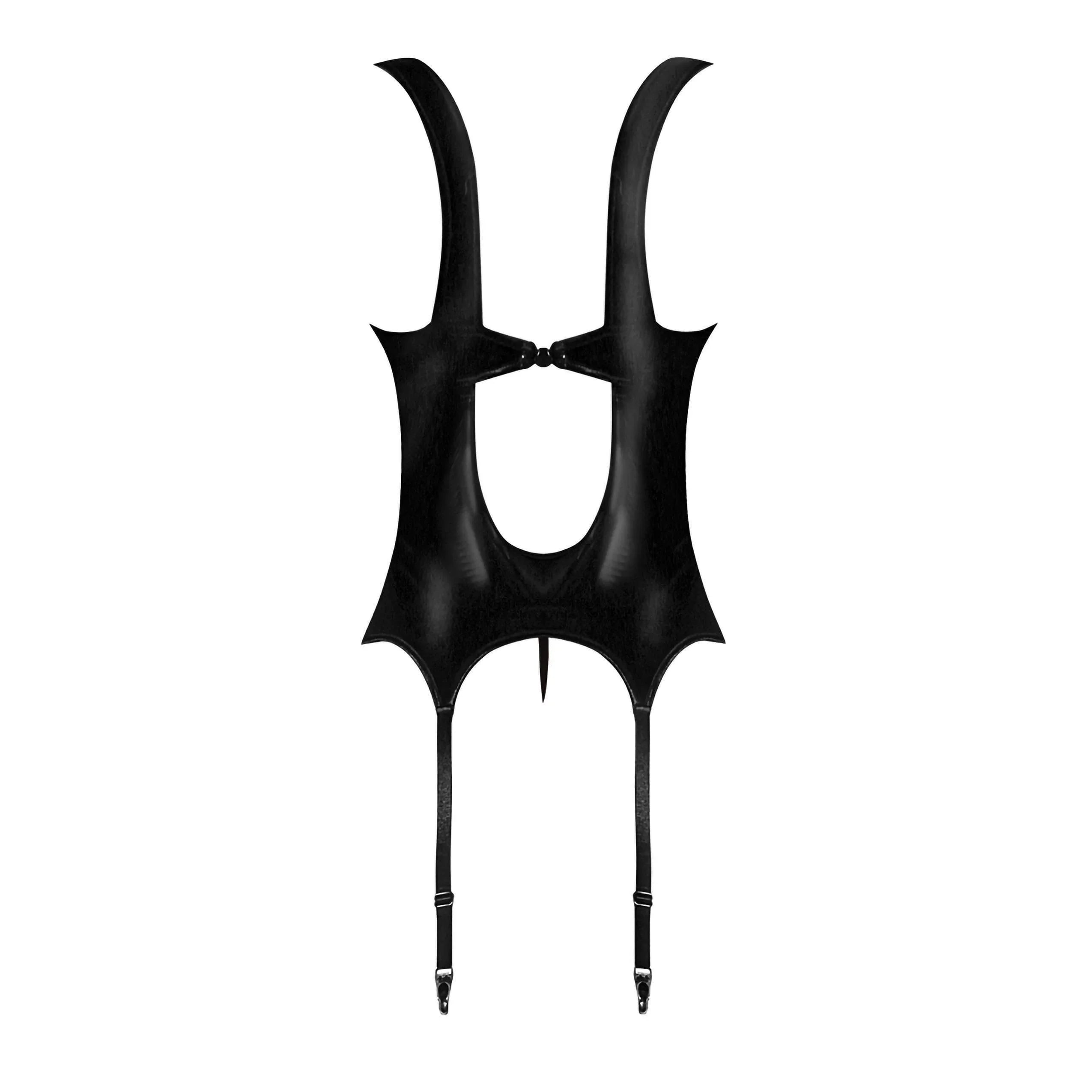 Magic Silk Cupless Merry Widow Liquid Onyx Black - Romantic Blessings