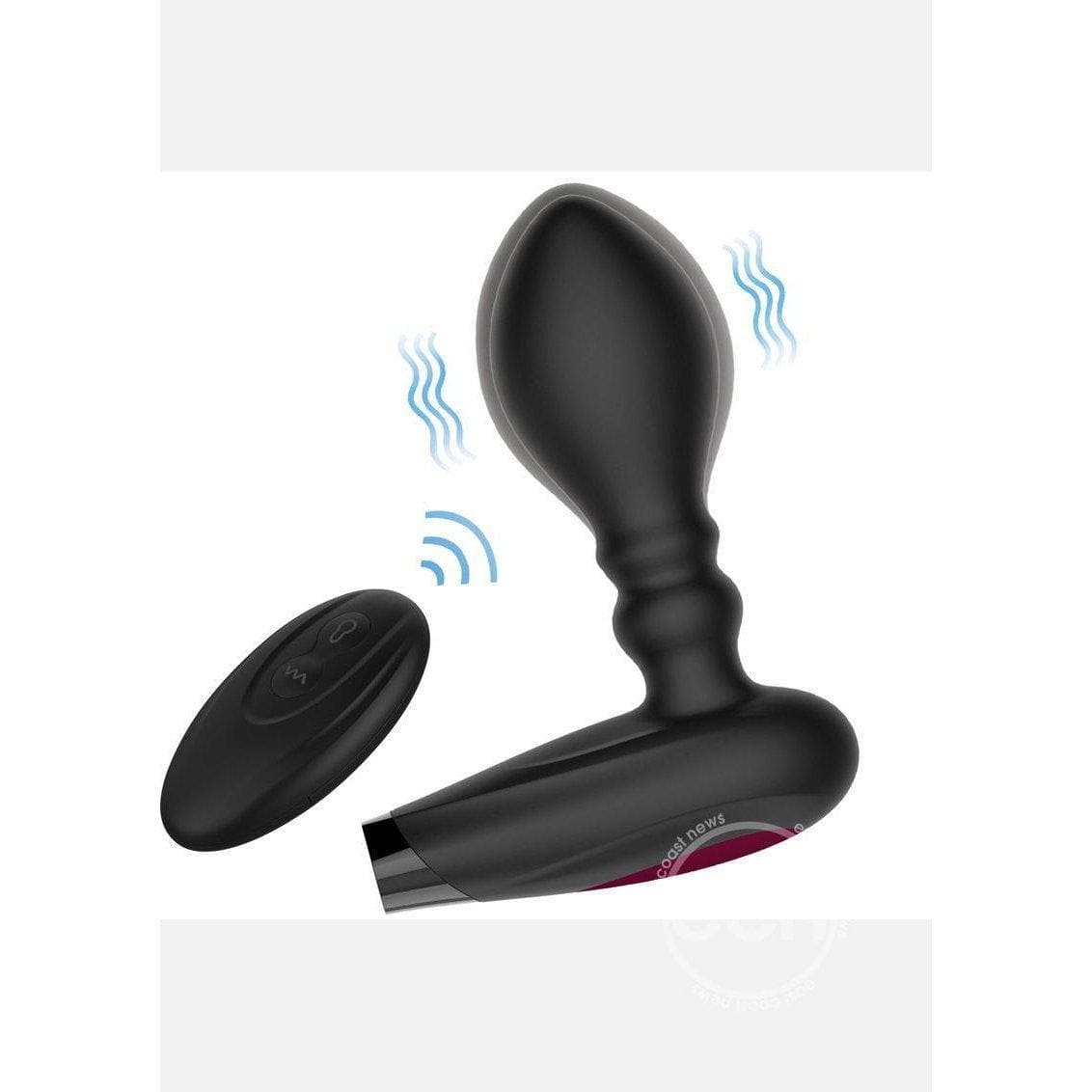 Decadence Pumped Silicone Expandable Butt Plug with Remote Control - Romantic Blessings