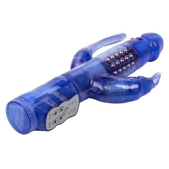 Delight Triple Motor Orgasm Beaded Rotating Waterproof Rabbit Vibrator - Romantic Blessings