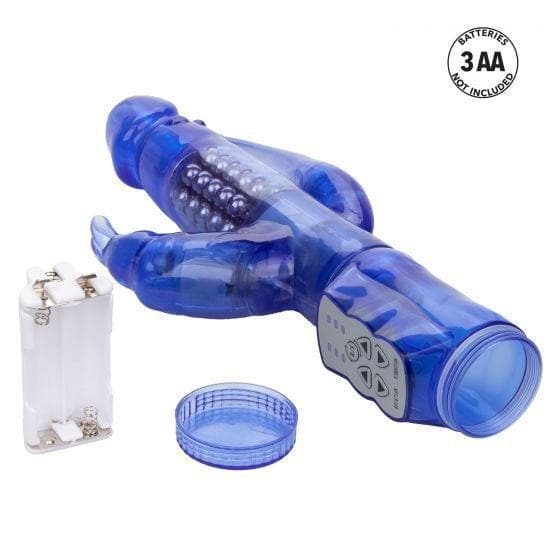 Delight Triple Motor Orgasm Beaded Rotating Waterproof Rabbit Vibrator - Romantic Blessings