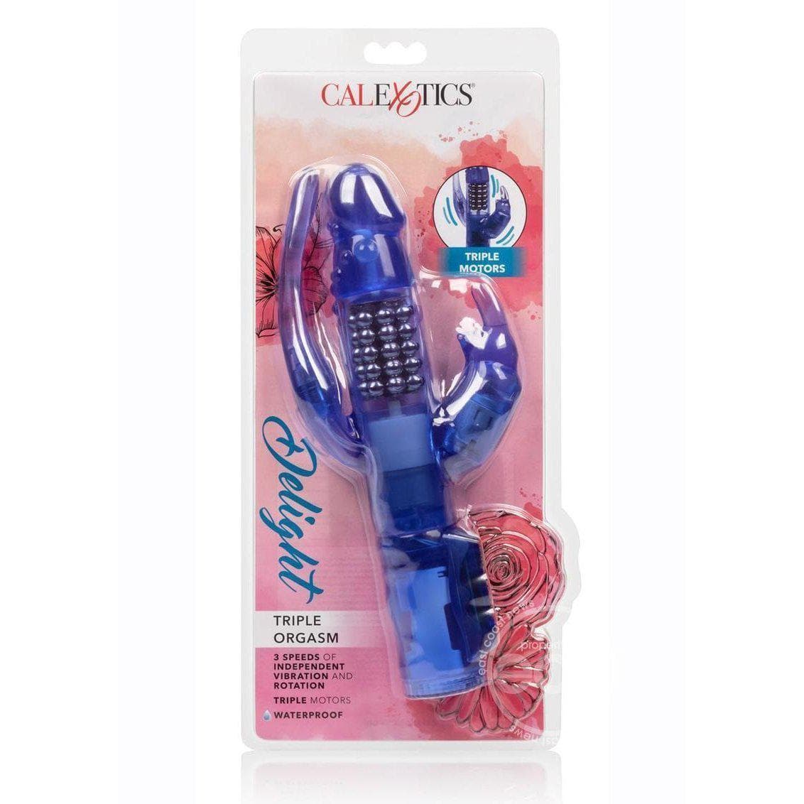 Delight Triple Motor Orgasm Beaded Rotating Waterproof Rabbit Vibrator - Romantic Blessings