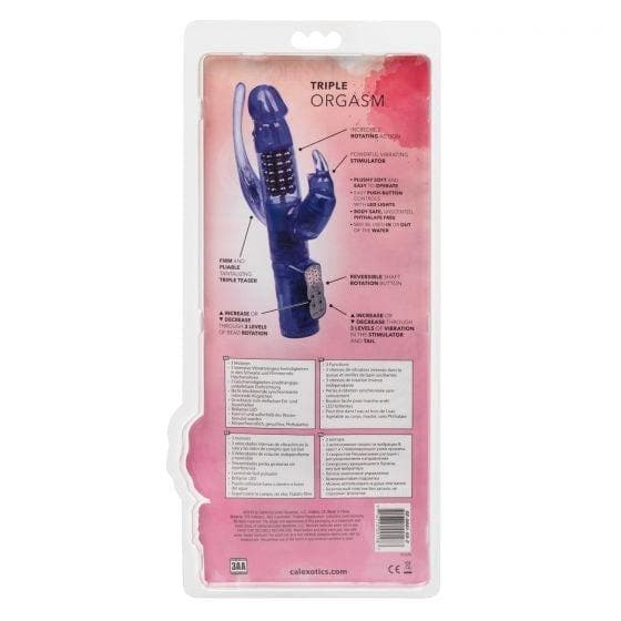 Delight Triple Motor Orgasm Beaded Rotating Waterproof Rabbit Vibrator - Romantic Blessings