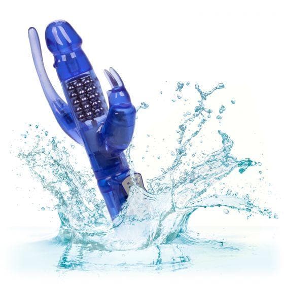 Delight Triple Motor Orgasm Beaded Rotating Waterproof Rabbit Vibrator - Romantic Blessings