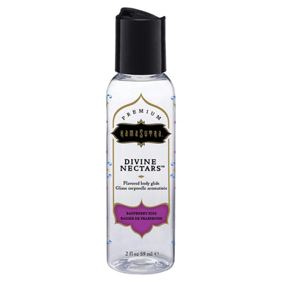 Kama Sutra Divine Nectars Water Based Flavored Body Glide Lubricant Raspberry Kiss - Romantic Blessings