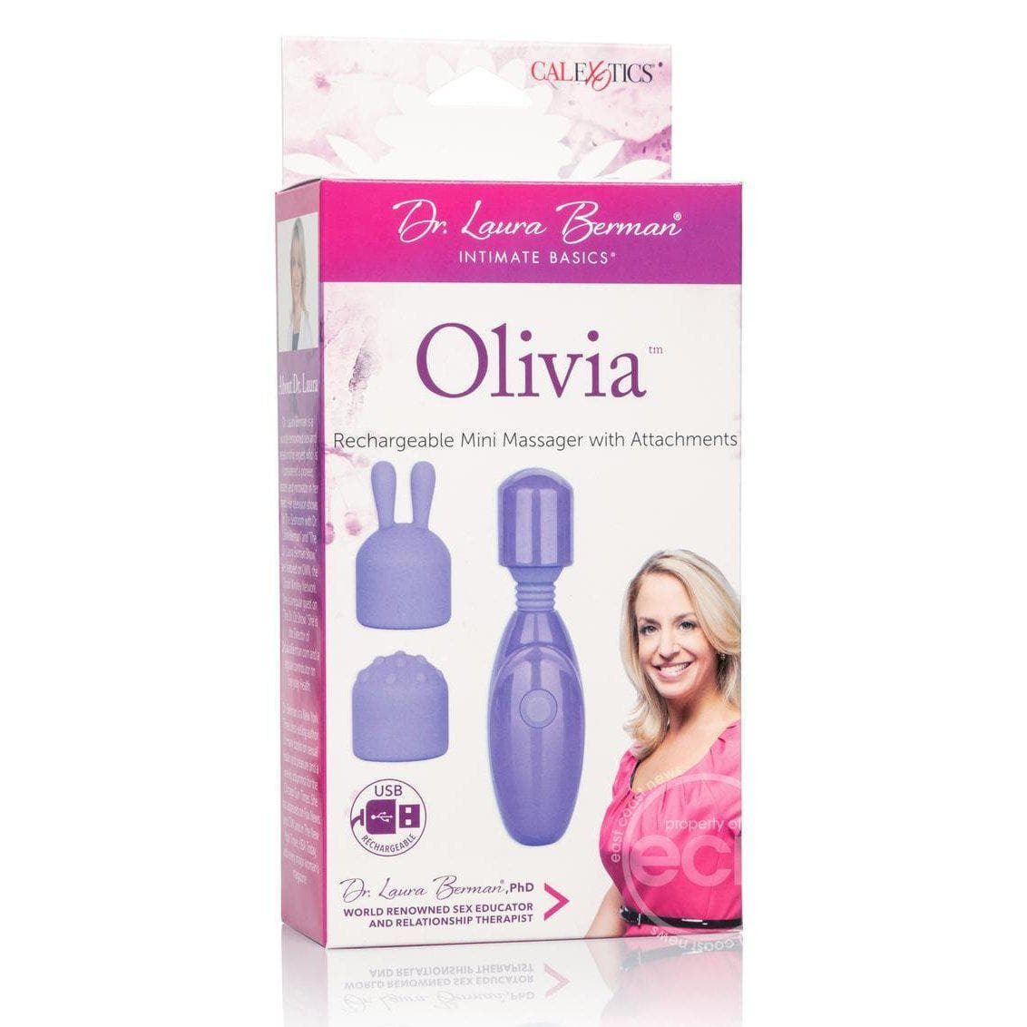 Dr. Laura Berman Intimate Basics Olivia USB Rechargeable Mini Massager With Attachments Set - Romantic Blessings