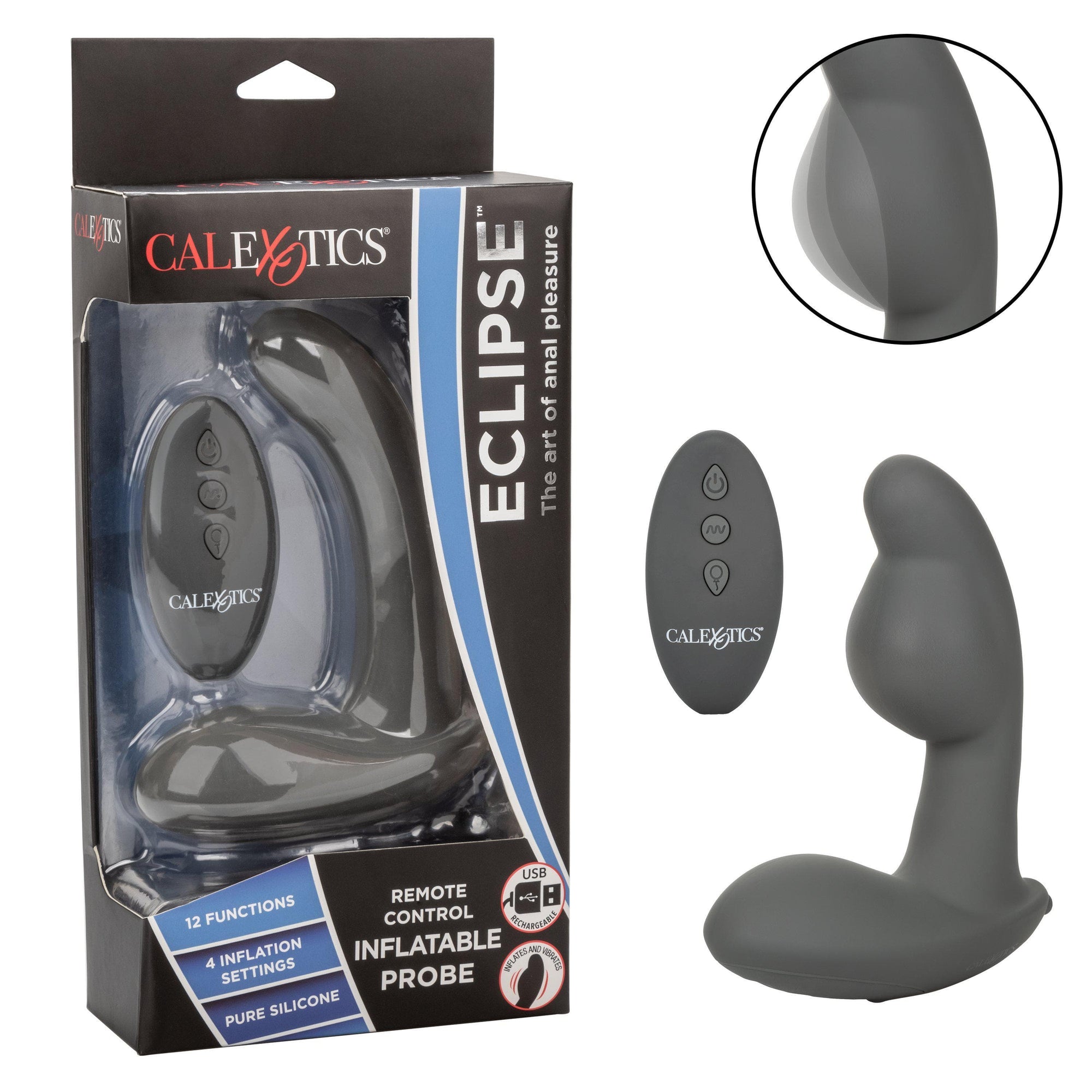Eclipse Remote Control Inflatable Silicone Anal Probe - Romantic Blessings