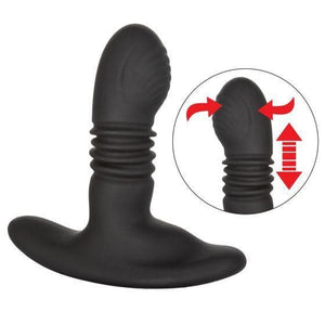 Eclipse Thrusting Rotator Probe Silicone Rechargeable Vibrating Butt Plug With Remote Control - Romantic Blessings