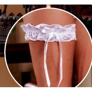 Magic Silk Essentials Lace Leg Garter White - Romantic Blessings