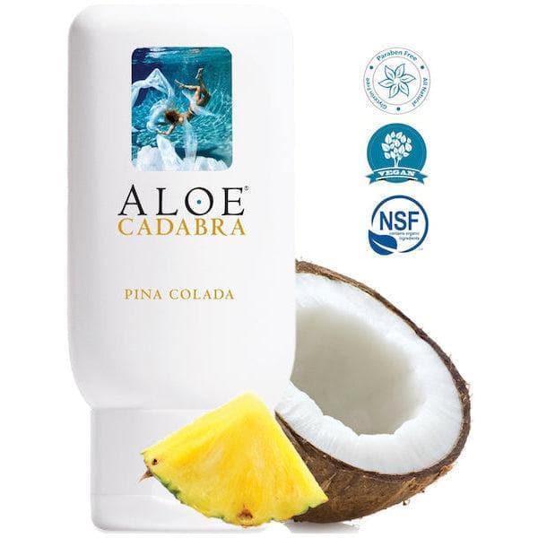 Aloe Cadabra Organic 2-in-1 Personal Lubricant & Vaginal Moisturizer Pina Colada 2.5 oz - Romantic Blessings