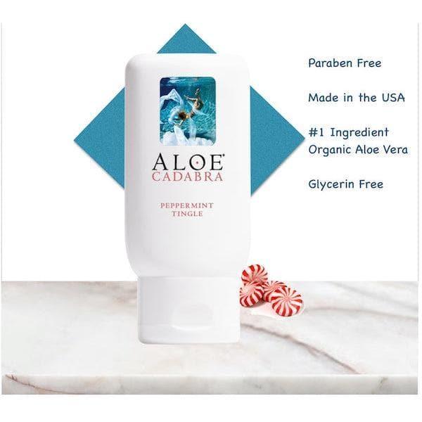 Aloe Cadabra Organic 2-in-1 Personal Lubricant & Vaginal Moisturizer Peppermint Tingle 2.5 OZ - Romantic Blessings