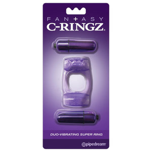 Fantasy C Ringz Duo Vibrating Super Ring Erection Support - Romantic Blessings