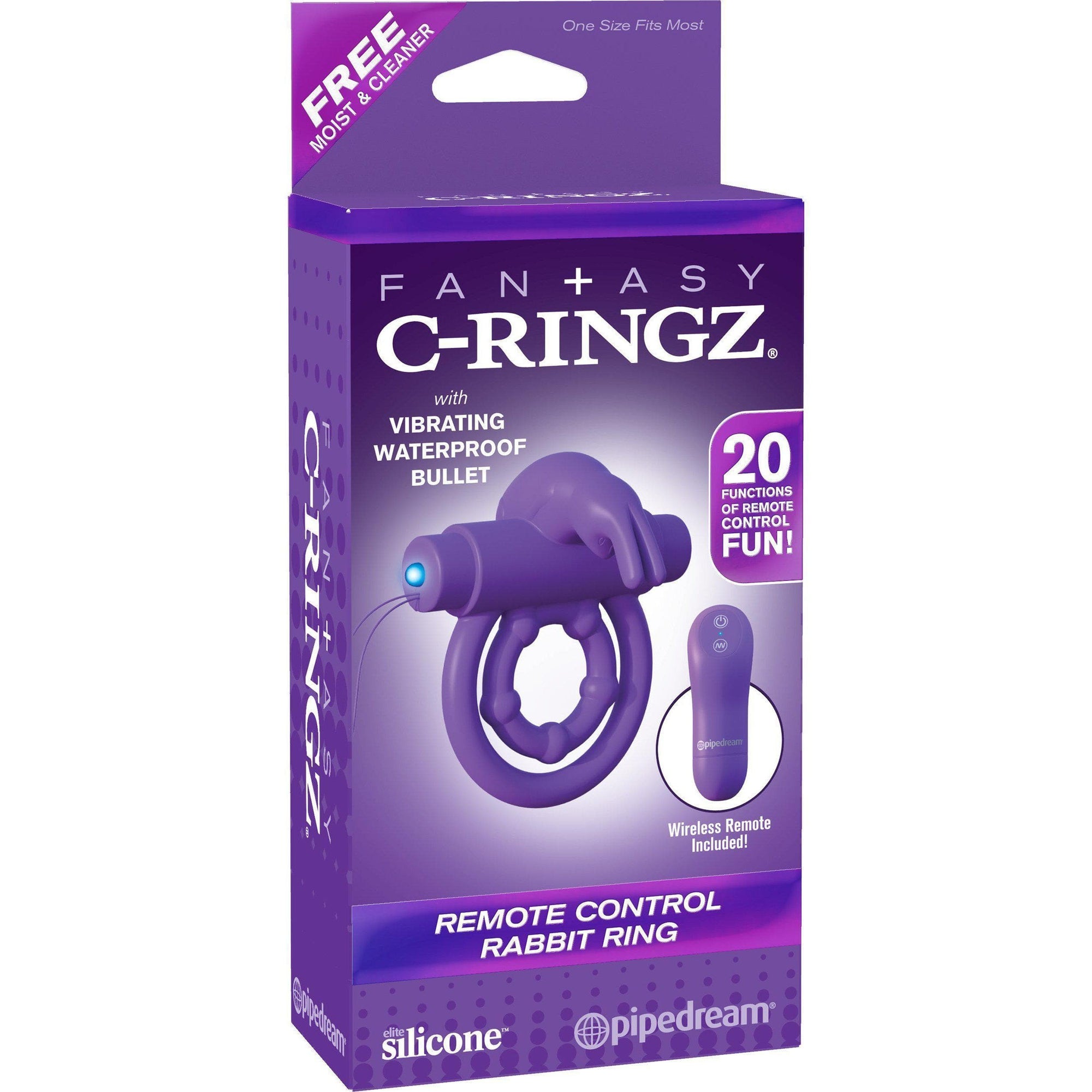 Fantasy C-ringz Remote Rabbit Ring Purple - Romantic Blessings