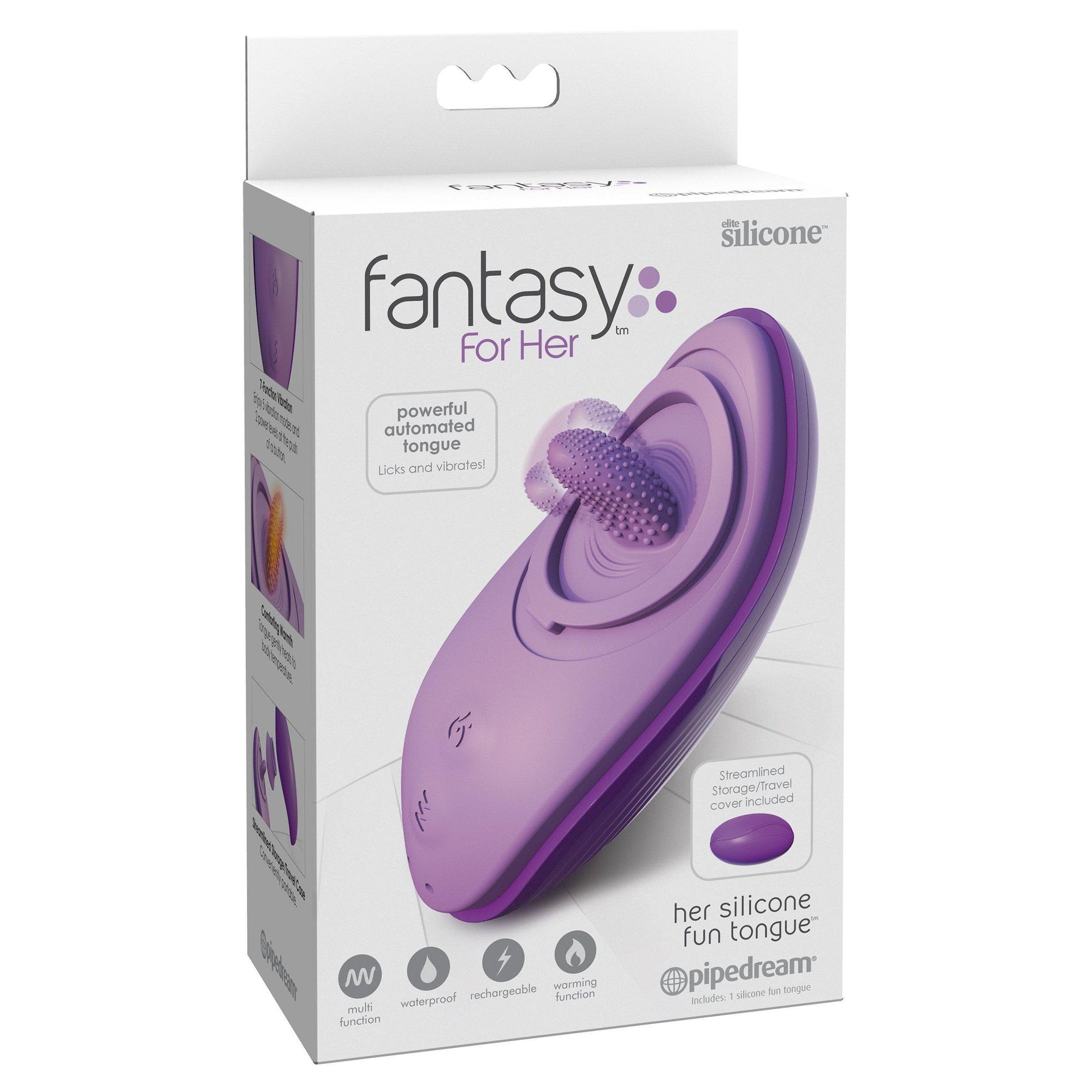 Fantasy For Her Silicone Fun Tongue Clitoral Warming Vibrator - Romantic Blessings